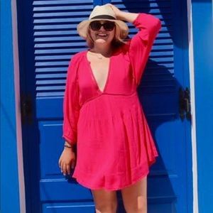 Pink Free People Dress Size Medium